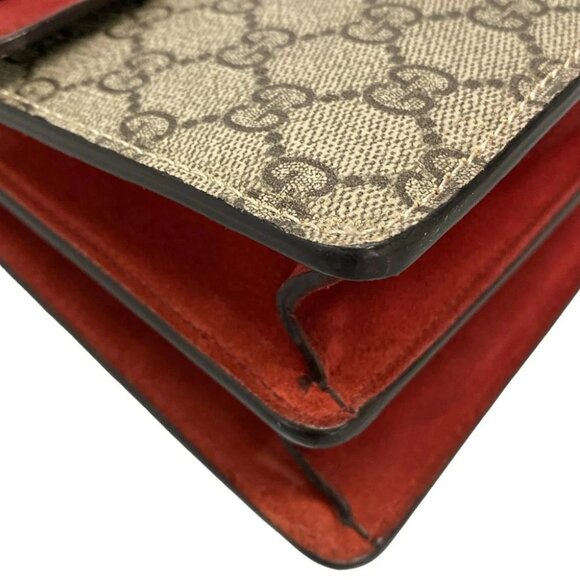 Auth GUCCI Dionysus/GG Blooms Beige Red PVC Suede Shoulder Bag - Picture 7 of 14